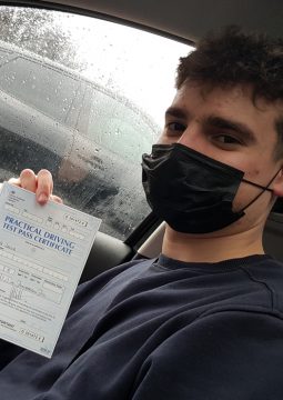 Jacob passing his driving test on the 23rd February 2022.