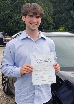 Jarvis passing his driving test on the 31st August 2021.