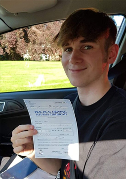 Craig passing his driving test on the 14th September 2022.