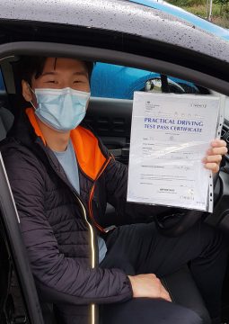 Jason passing his driving test on the 11th August 2021.