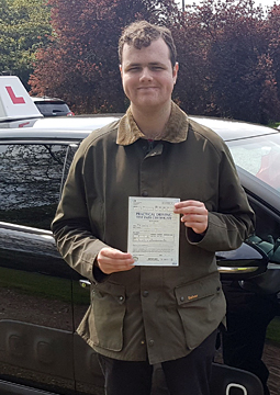 Lewis passing his driving test on the 22nd May 2023.