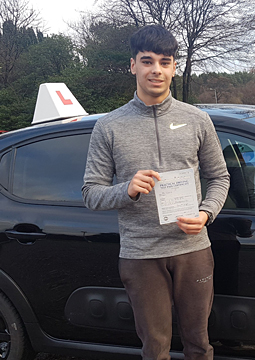Lewis passing his driving test on the 22nd December 2022.