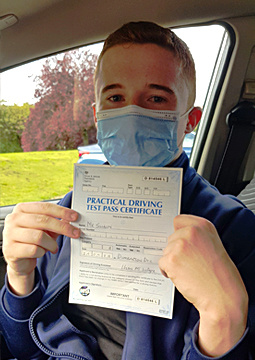 Shaun passing his driving test on the 29th September 2022.