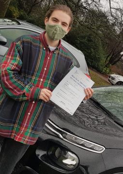 Theo passing his driving test on the 18th December 2020.